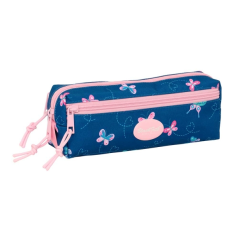Trousse trois compartiments bleu marine