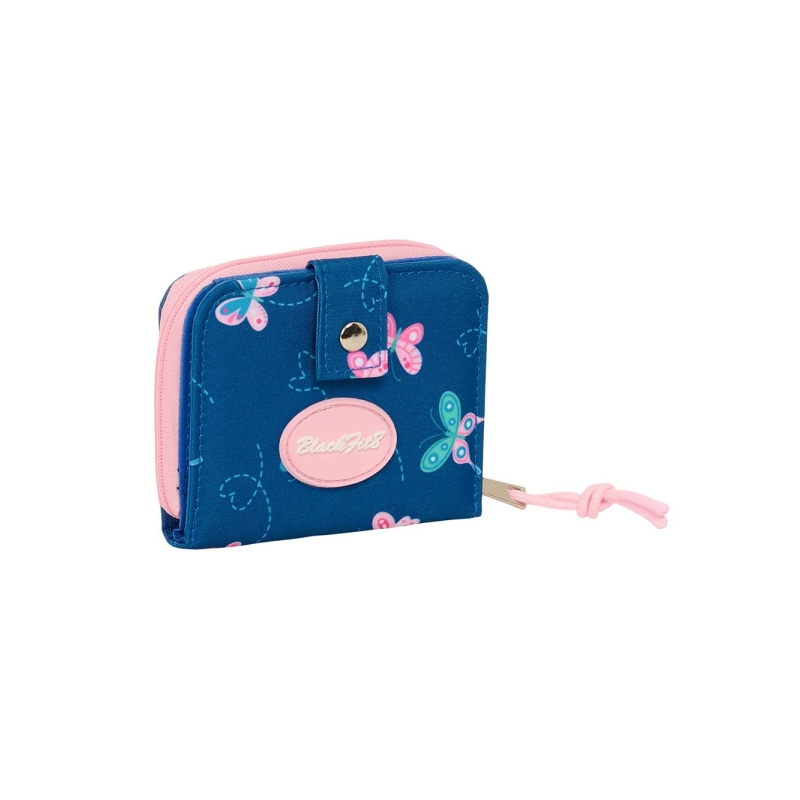 Porte-monnaie Blackfit8 Papillons bleu marine