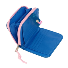 Porte monnaie bleu marine papillons