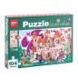 Puzzle d'observation du château d'Apli Kids - 104 pièces de 5x5 cm - Taille 64,5x41,5 cm - Comprend une affiche et 3 feuilles