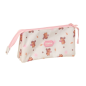 Trousse 3 compartiments Safta Capibara rose pastel Trousse 3 compartiments Safta Capibara rose pastel