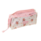 Trousse 3 compartiments Safta Capibara rose pastel Trousse 3 compartiments Safta Capibara rose pastel