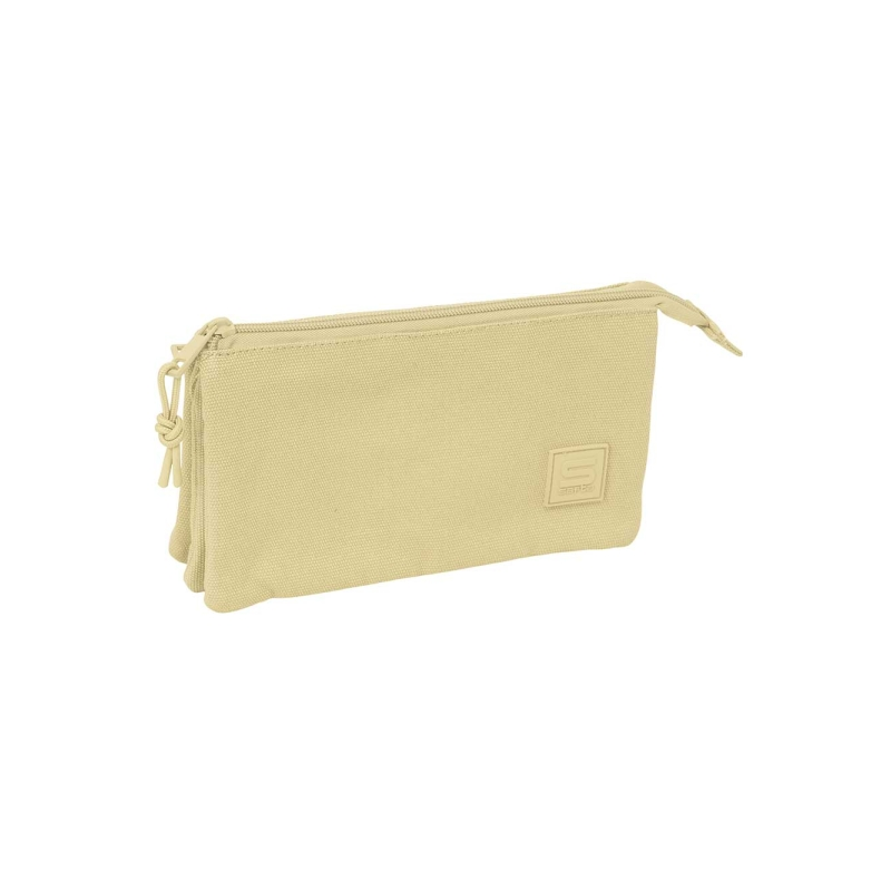 Trousse 3 compartiments Safta Basic beige Trousse 3 compartiments Safta Basic beige