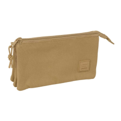 Trousse trois compartiments brune