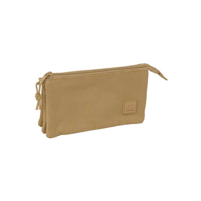 Trousse 3 compartiments Safta Basic brun Trousse 3 compartiments Safta Basic brun