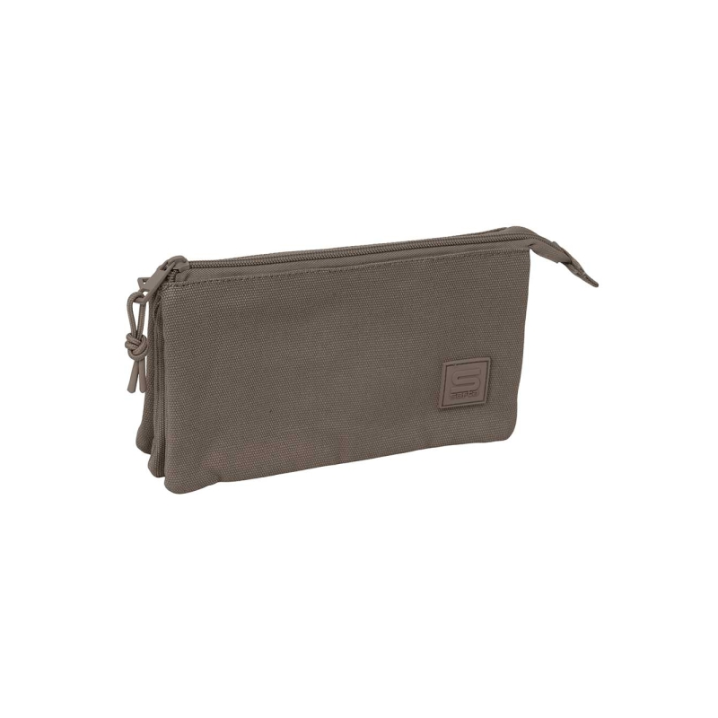Trousse 3 compartiments Safta Basic brun Trousse 3 compartiments Safta Basic brun