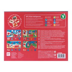 Apli Association Puzzle les 4 Saisons - 4 Puzzles de 4 Pièces xxl - Eléments Géométriques Découpés - Puissance Psychomotrice