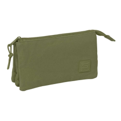 Trousse trois compartiments verte