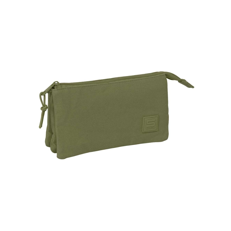 Trousse 3 compartiments Safta Basic verte Trousse 3 compartiments Safta Basic verte