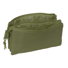 Trousse trois compartiments verte