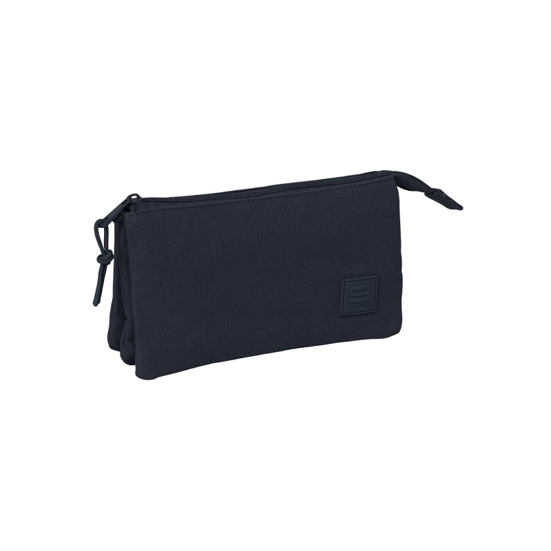 Trousse 3 compartiments Safta Basic bleu foncé Trousse 3 compartiments Safta Basic bleu foncé