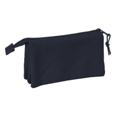 Trousse 3 compartiments Safta Basic bleu foncé