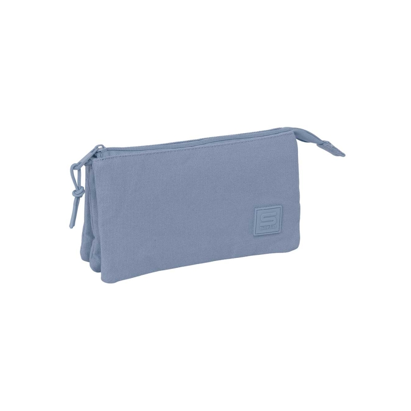 Trousse 3 compartiments Safta Basic bleue Trousse 3 compartiments Safta Basic bleue