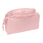 Trousse 3 compartiments rose à fermeture éclair 22x12x3 cm Trousse 3 compartiments rose à fermeture éclair 22x12x3 cm