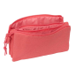 Trousse 3 compartiments Safta Basic corail 22x12x3 cm Trousse 3 compartiments Safta Basic corail 22x12x3 cm