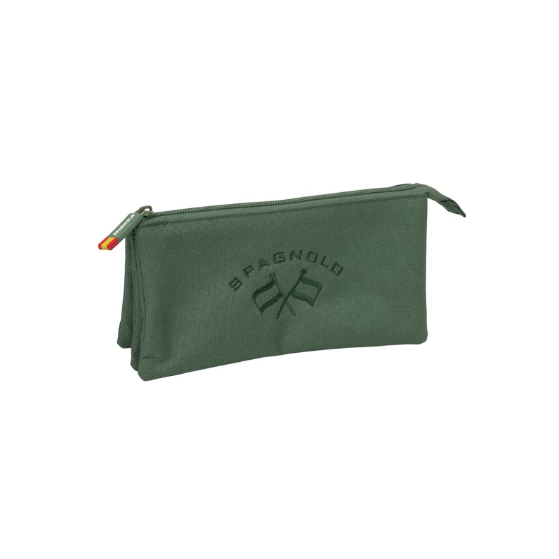 Trousse 3 compartiments Safta Spagnolo vert foncé