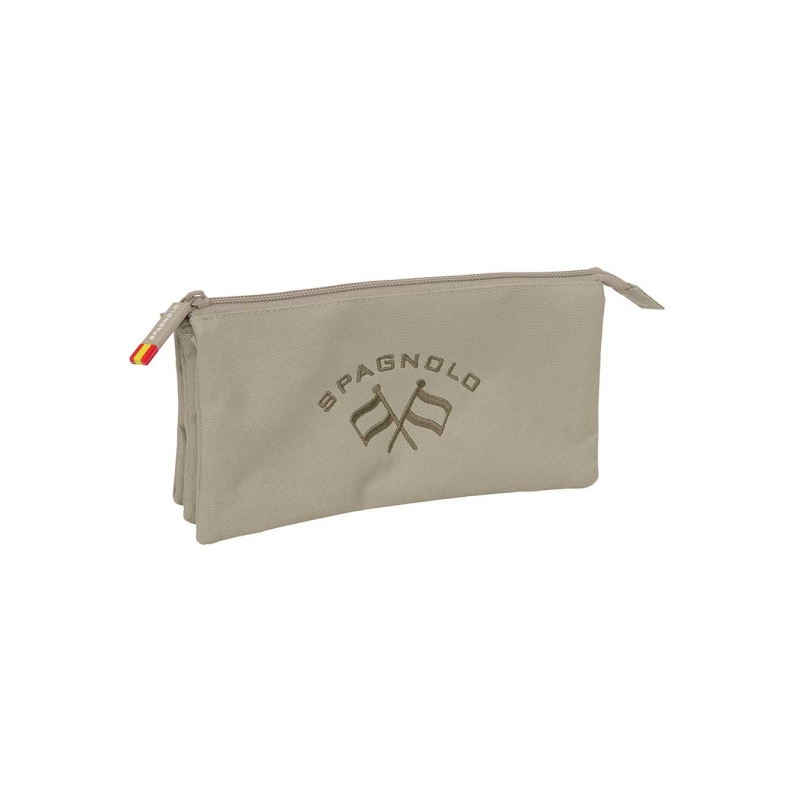 Trousse 3 compartiments Safta Spagnolo brun clair