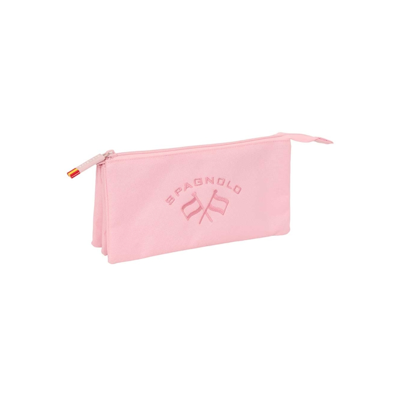 Trousse 3 compartiments Safta Spagnolo rose Trousse 3 compartiments Safta Spagnolo rose
