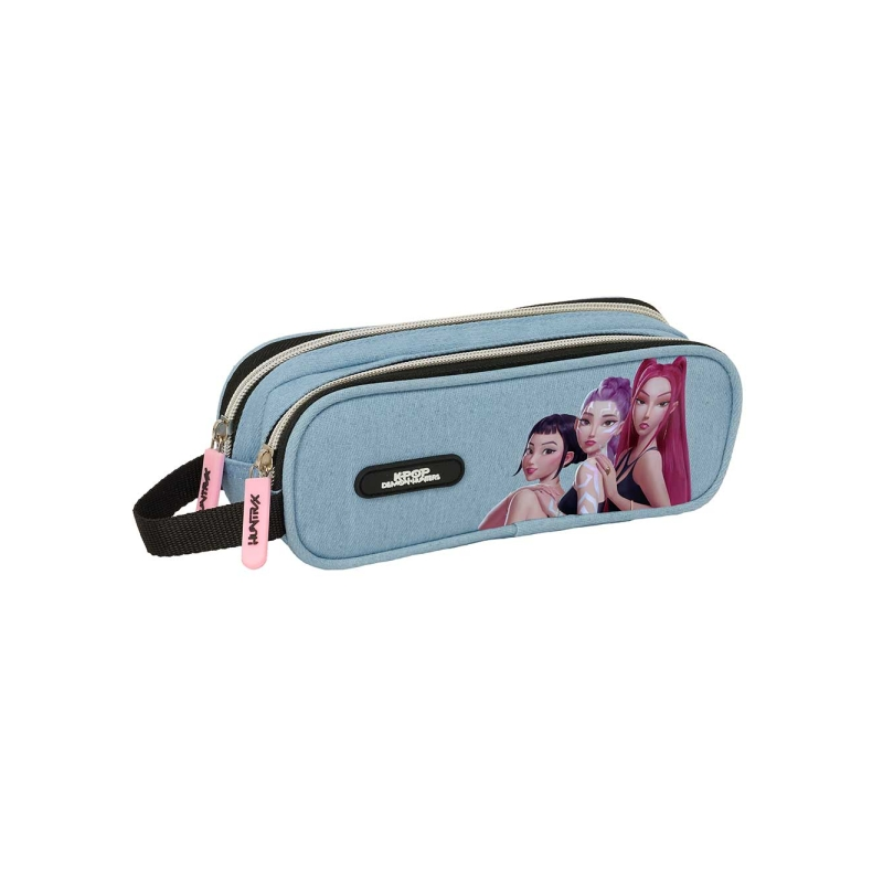 Trousse 2 compartiments K-Pop Demon Hunters bleu clair 1L