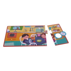✅ Apli Association Puzzle the House - 4 Puzzles de 4 Pièces xxl - Éléments Géométriques Découpés - Améli en stock