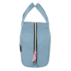 Trousse compartiments bleu clair