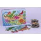 Puzzle Dinosaure Apli Kids - 48 Pièces de 5,5x6cm - Boîte Rectangulaire en Métal - Design Exclusif pour Enfants, Coloré, Clair