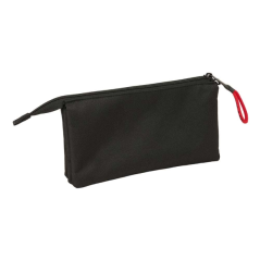 Trousse 3 compartiments Sevilla FC noire 22x12x3 cm