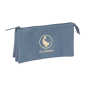 Trousse 3 compartiments Safta Basics bleue 22x12x3 cm Trousse 3 compartiments Safta Basics bleue 22x12x3 cm