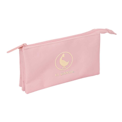 Trousse rose trois compartiments