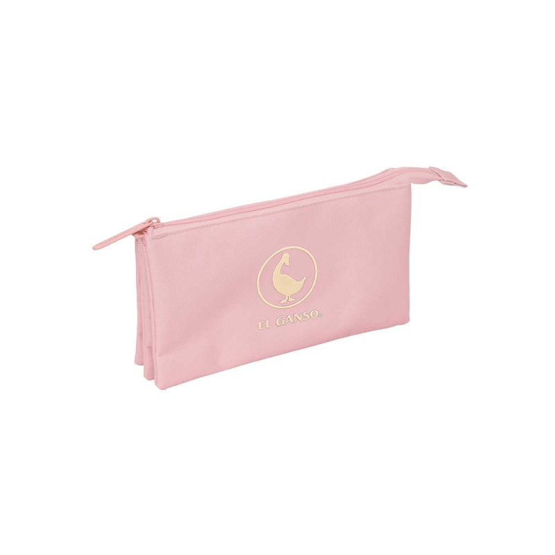 Trousse 3 compartiments Safta Basics rose 22x12x3 cm Trousse 3 compartiments Safta Basics rose 22x12x3 cm