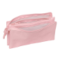 Trousse 3 compartiments Safta Basics rose 22x12x3 cm Trousse 3 compartiments Safta Basics rose 22x12x3 cm