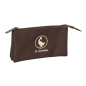 Trousse 3 compartiments Safta Basics brun 22x12x3 cm Trousse 3 compartiments Safta Basics brun 22x12x3 cm