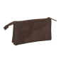 Trousse 3 compartiments Safta Basics brun 22x12x3 cm Trousse 3 compartiments Safta Basics brun 22x12x3 cm