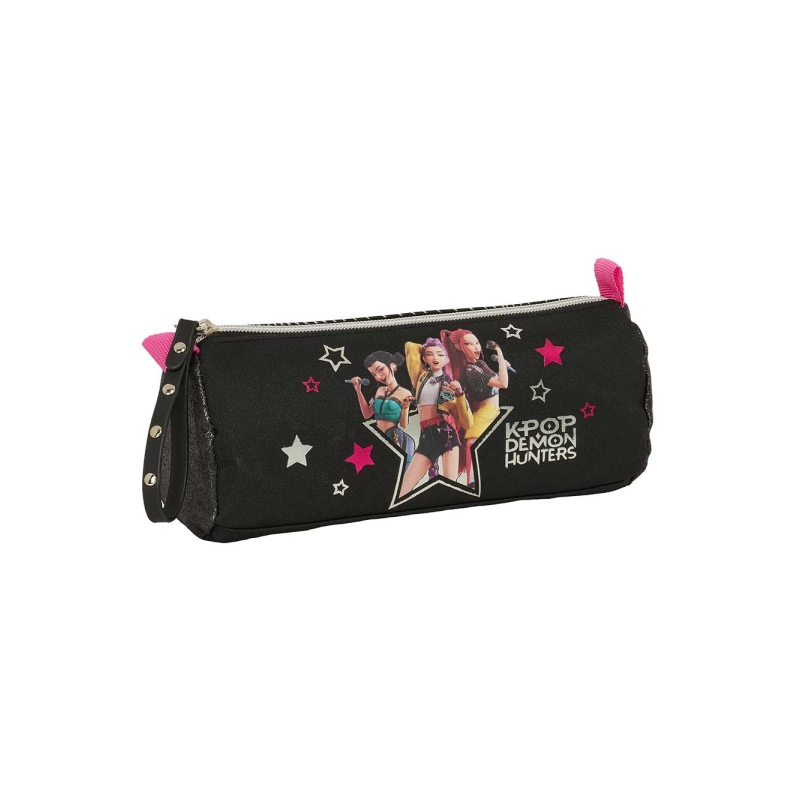 Trousse K-Pop Demon Hunters noire, 1 compartiment Trousse K-Pop Demon Hunters noire, 1 compartiment