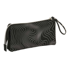 Trousse 3 compartiments K-Pop Demon Hunters noire 22 cm