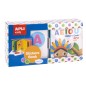 Apli Livre Educatif de Stickers Vocaux - Format 100x100x40 - 10 Pages de Carton Rigide 3mm - 5 Feuilles de Stickers Amovibles