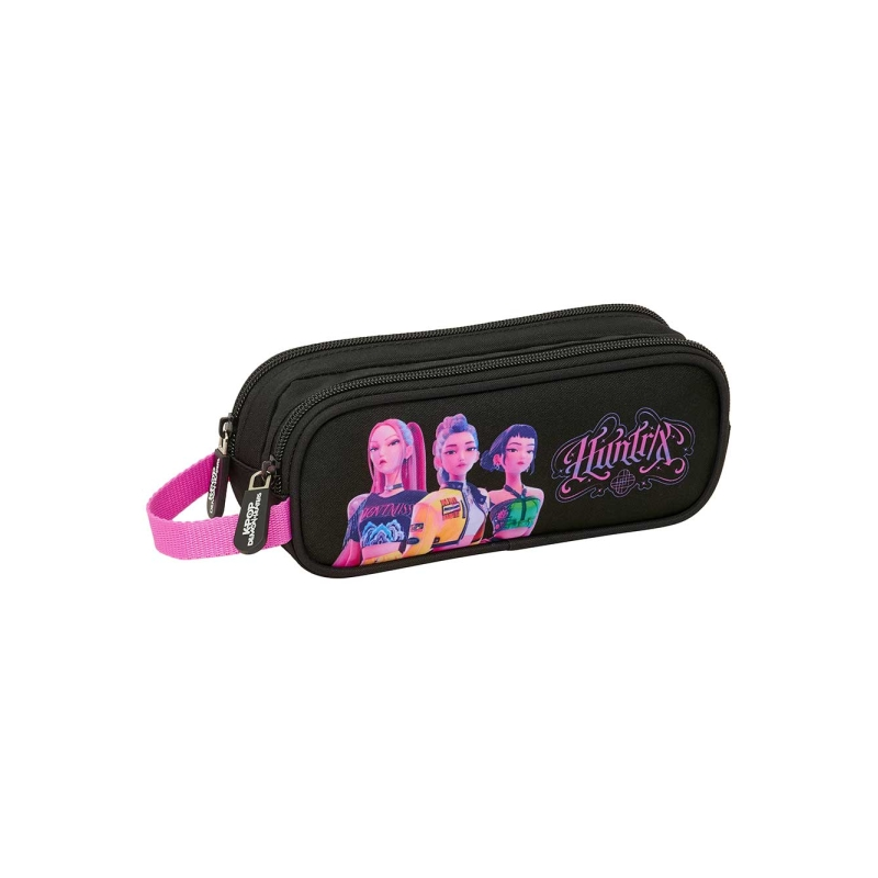 Trousse 2 compartiments K-Pop Demon Hunters noir/rose