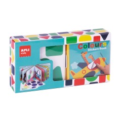 ✅ Apli Livre de Stickers Formes Géométriques - Format 100x100x40mm - 10 Pages de Carton Rigide 3mm - 4 Feuille en stock