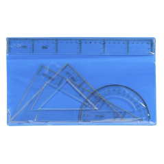 Lot de 4 règles transparentes 30 cm
