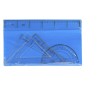 Lot de 4 règles transparentes Safta 30 cm équerre triangle