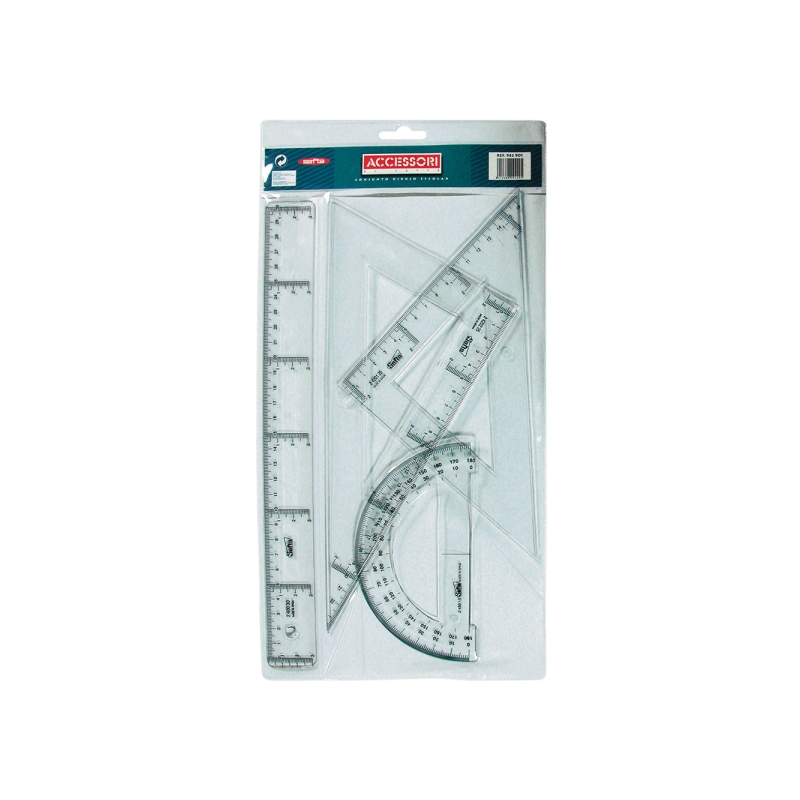 Lot de 4 règles Safta transparentes 30 cm Lot de 4 règles Safta transparentes 30 cm