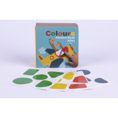 ✅ Apli Livre de Stickers Formes Géométriques - Format 100x100x40mm - 10 Pages de Carton Rigide 3mm - 4 Feuille en stock