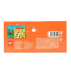 Apli Kids Puzzle Farm - 24 Pièces de 7x7cm - Design Enfantin et Coloré - Pièces Résistantes et Sécuritaires - Développe