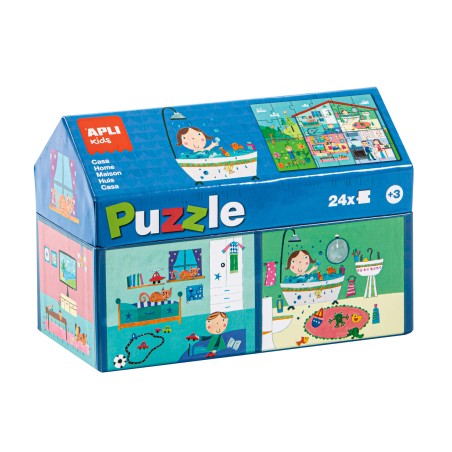 ✅ Apli Kids Puzzle House Interior - 24 Pièces de 7x7cm - Design Exclusif pour Enfants, Coloré, Clair et Simple en stock
