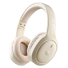 casque Bluetooth pliable beige