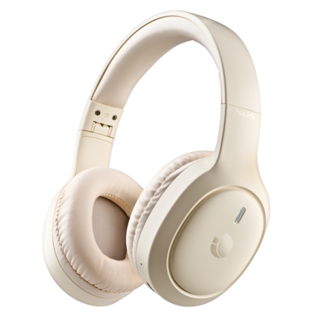 casque Bluetooth pliable beige