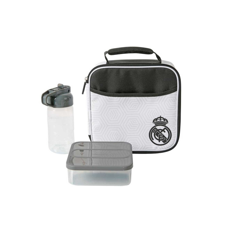 Sac isotherme repas Real Madrid blanc 650 ml avec bouteille
