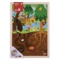 Apli Kids Puzzle de Niveaux la Forêt - 254x5x376 mm - Design Enfantin et Coloré - Pièces Résistantes et Sécuritaires - Améliore