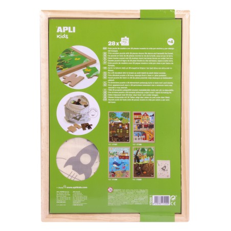 Apli Kids Puzzle de Niveaux la Forêt - 254x5x376 mm - Design Enfantin et Coloré - Pièces Résistantes et Sécuritaires - Améliore