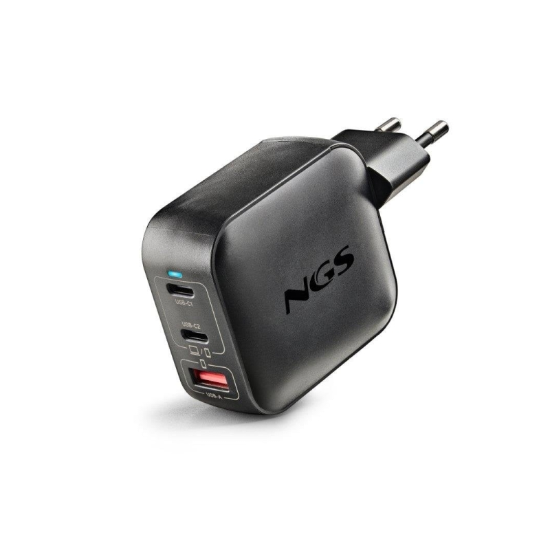 Chargeur mural universel GaN 100W NGS Bud Tiny Noir Chargeur mural universel GaN 100W NGS Bud Tiny Noir